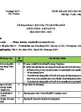 Kế hoạch dạy học của tổ chuyên môn Toán Lớp 10 (Sách Chân trời sáng tạo) - Năm học 2022-2023